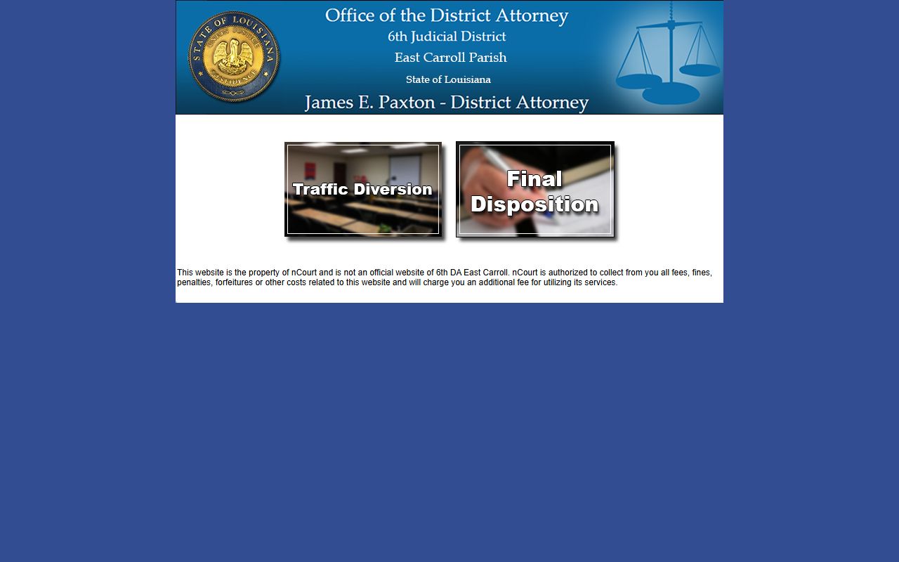East Carroll Parish court charges 6th District Attorney payment source