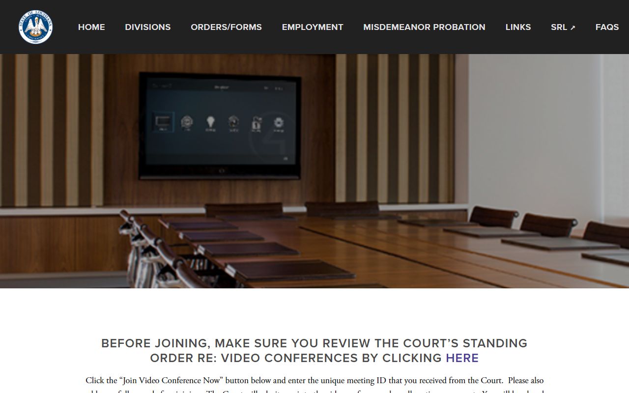 East Carroll Parish court dockets online court and video conference page