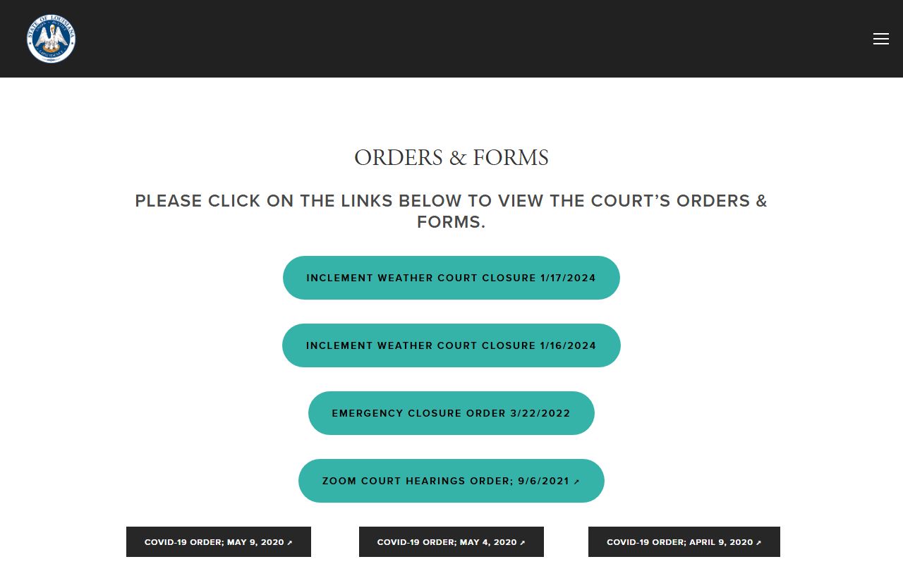 East Carroll Parish criminal court records 6th JDC orders and forms