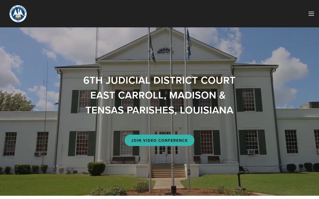 East Carroll Parish District Court 6th Judicial District Court home page