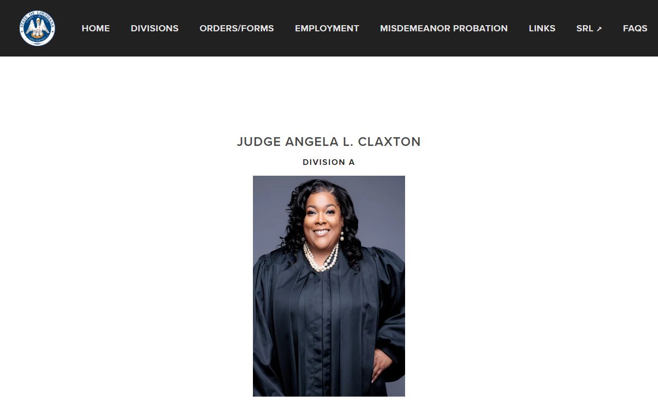 East Carroll Parish District Court Division A Judge Angela Claxton page