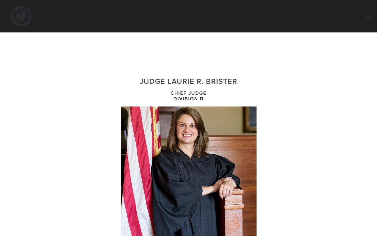 East Carroll Parish District Court Division B Chief Judge Laurie Brister page