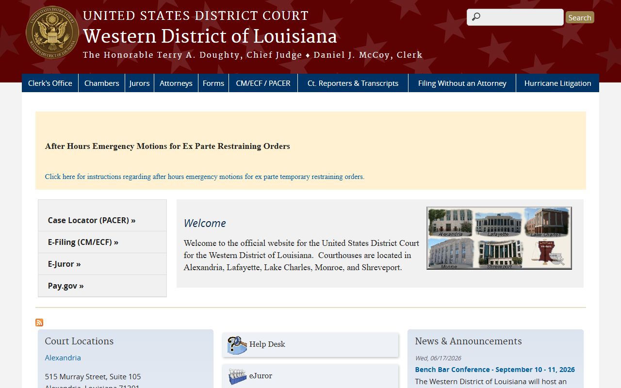 East Carroll Parish court records U.S. District Court Western District of Louisiana