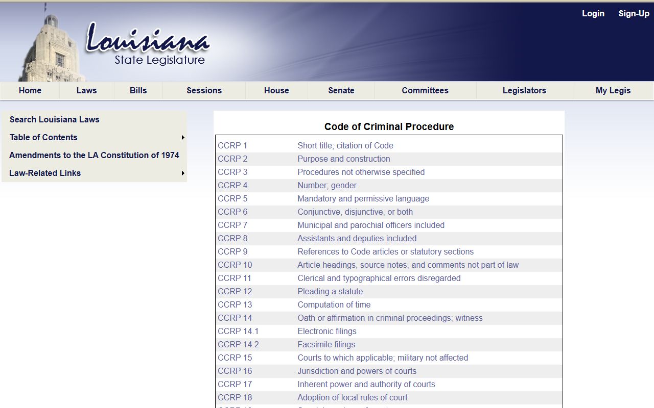 East Carroll Parish probate records Louisiana expungement articles table of contents